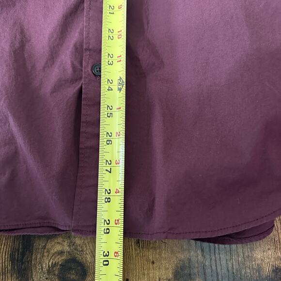 CON.STRUCT Shirt Men’s Size 15.5 Neck 32-33 Burgundy Button Down Paisley - Picture 5 of 6